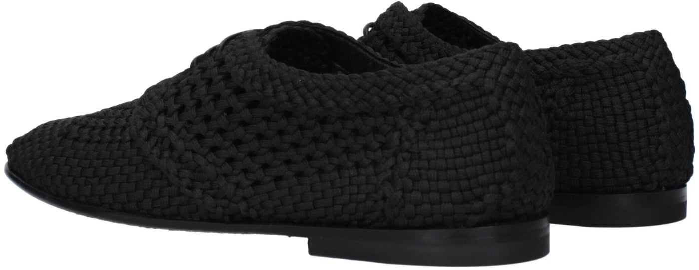 Dolce & Gabbana Black Fabric Oxfords And Derbies