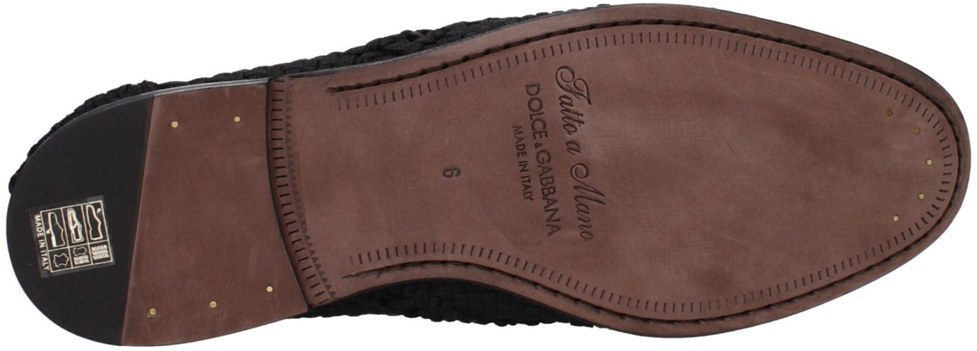 Dolce & Gabbana Black Fabric Oxfords And Derbies