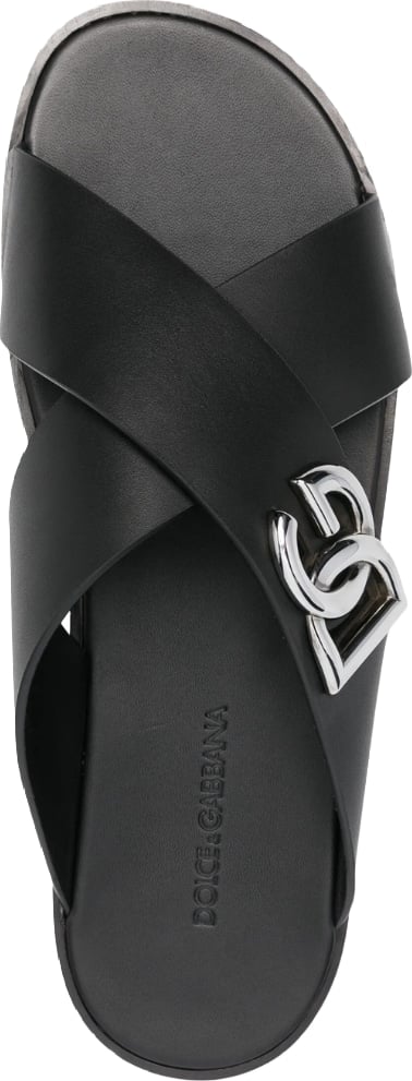 Dolce & Gabbana calfskin sandals Black