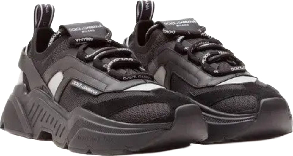 D&G Daymaster Stretch Mesh Men's Sneakers Black Grey