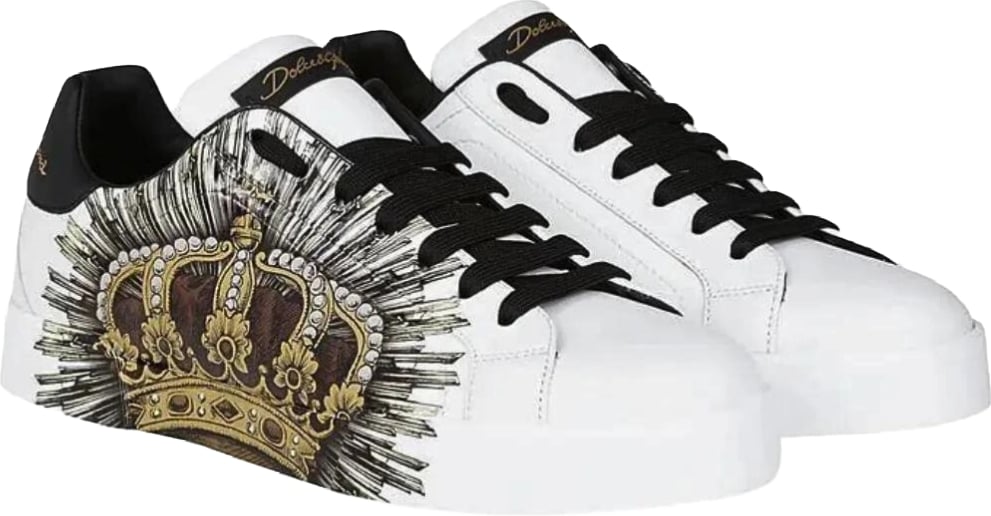 D&G Portofino Sacred Heart Men's Sneakers White