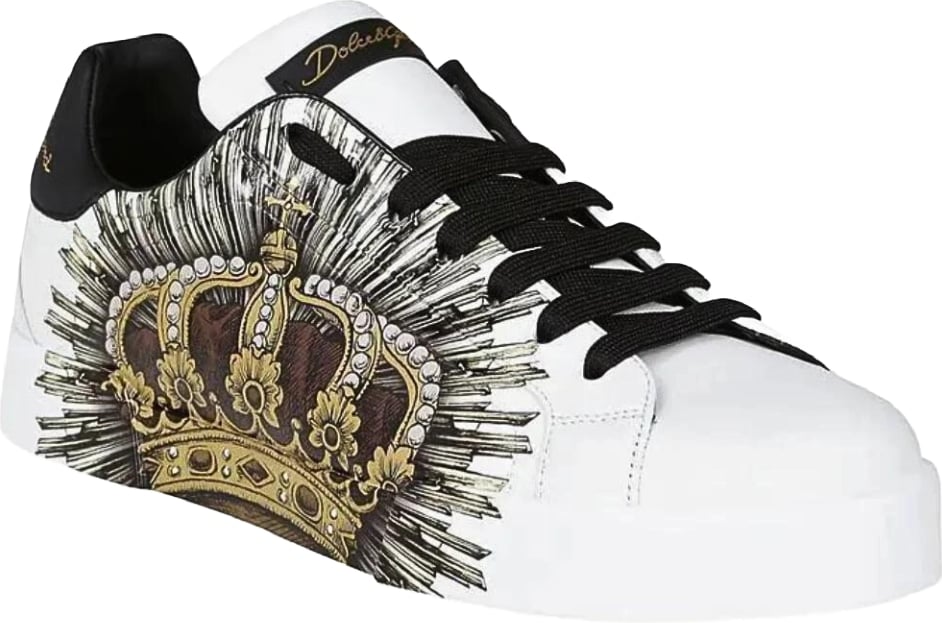 D&G Portofino Sacred Heart Men's Sneakers White