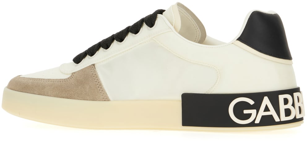 Dolce & Gabbana Multicolor leather and fabric Portofino sneakers
