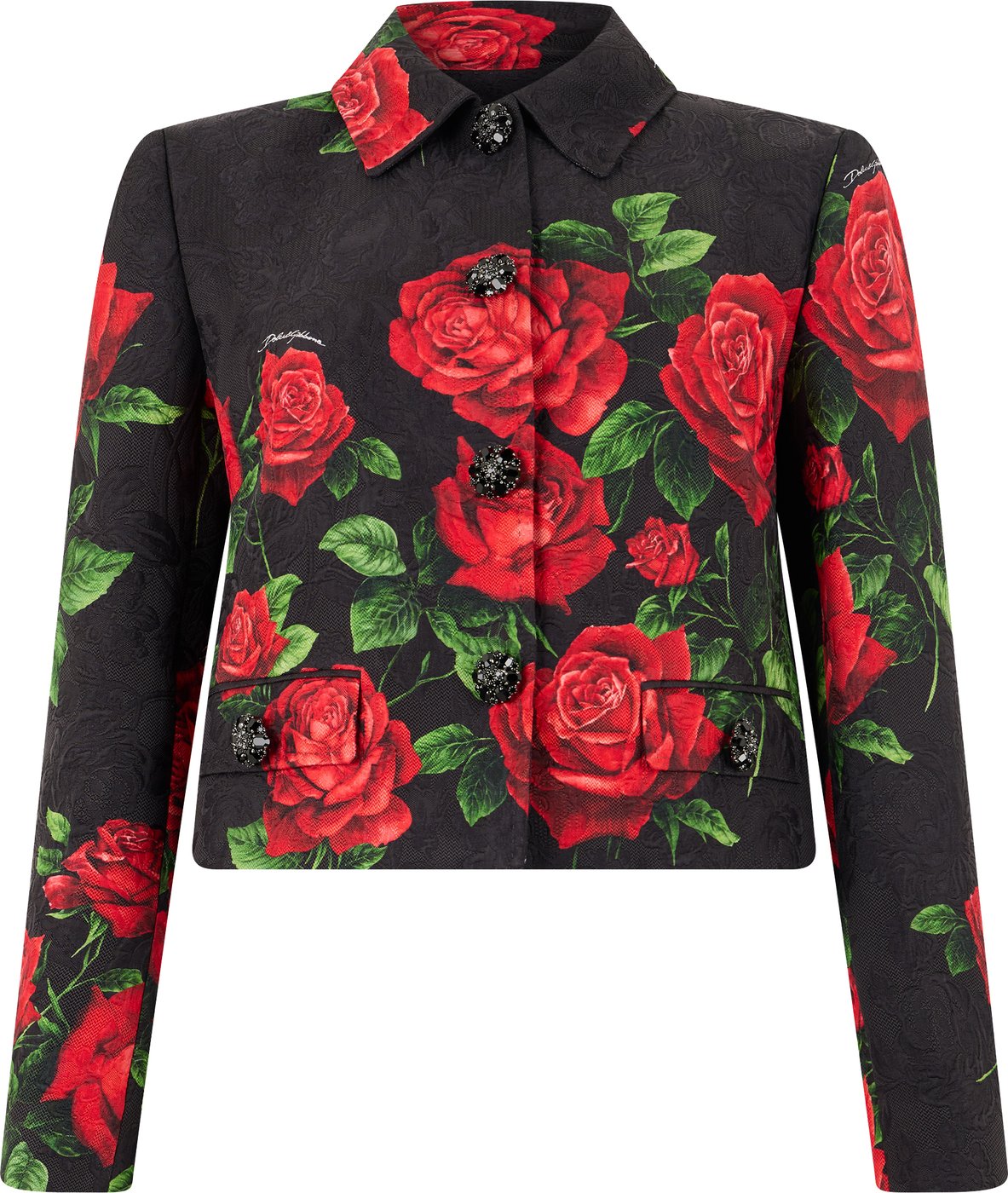 Jacket in brocade fabric