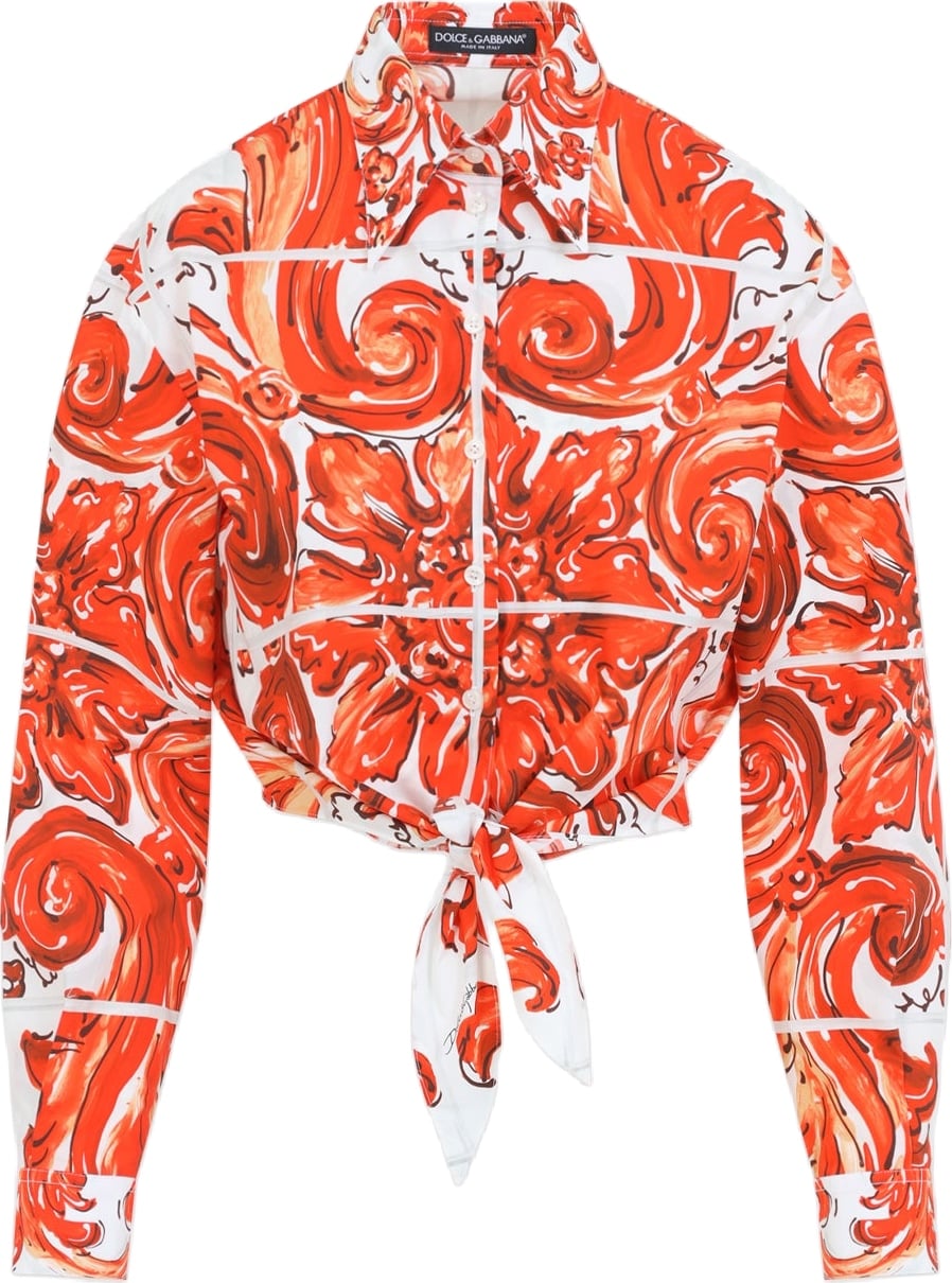 Dolce & Gabbana Popeline Maiolica Shirt