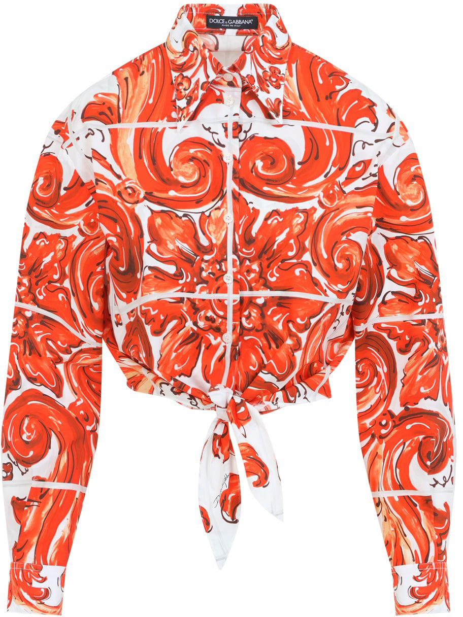Dolce & Gabbana Popeline Maiolica Shirt