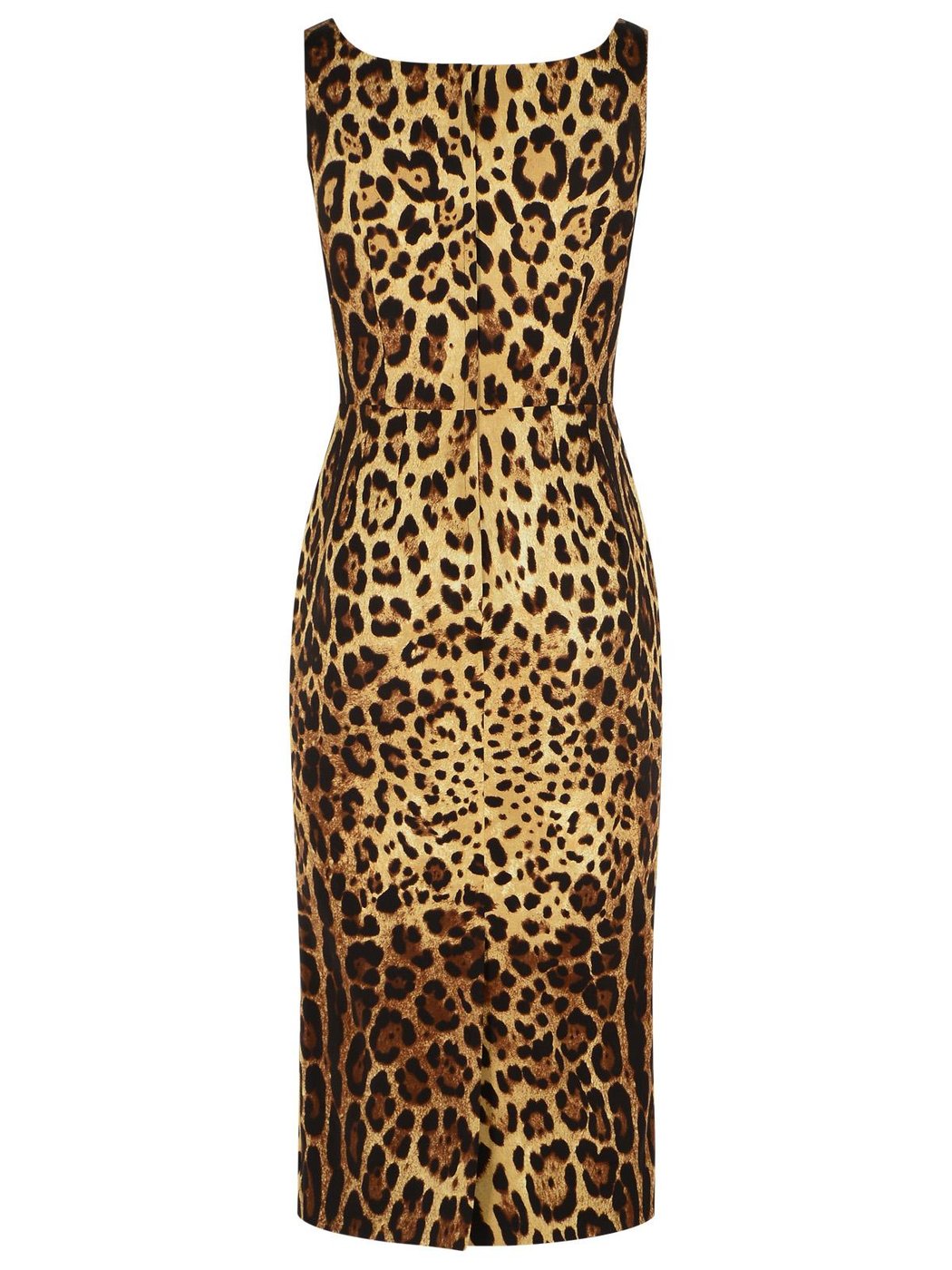 Animal Print Stretch Silk Dress with Spaghetti Straps