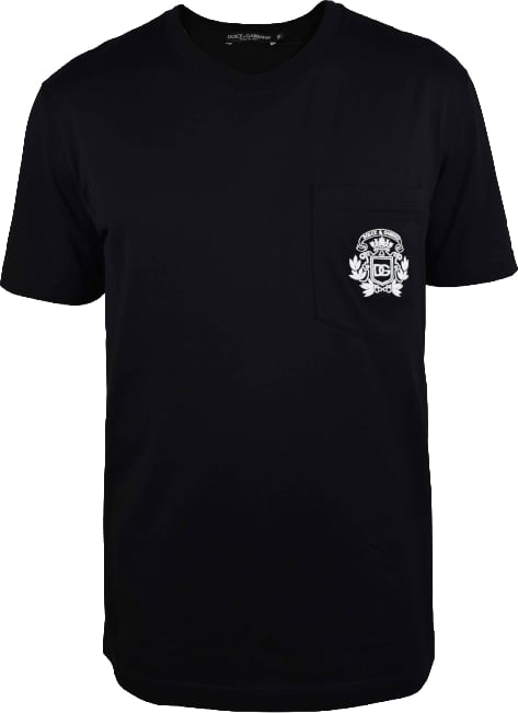 Short-Sleeve Cotton T-Shirt with Embroidered Crest