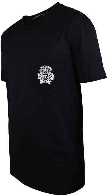 Short-Sleeve Cotton T-Shirt with Embroidered Crest