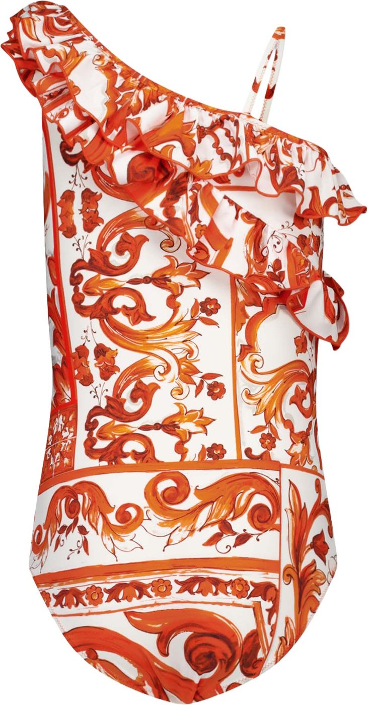 Dolce & Gabbana Kinder Meisjes Zwemkleding In Oranje