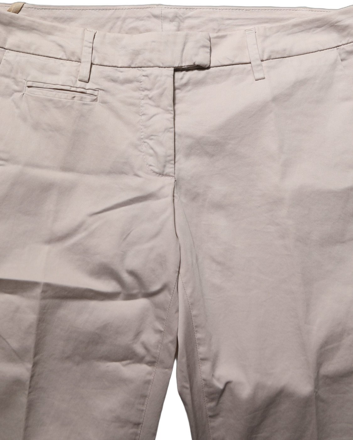 Dondup Beige Low Waist Tapered Women Cropped Trousers Pants