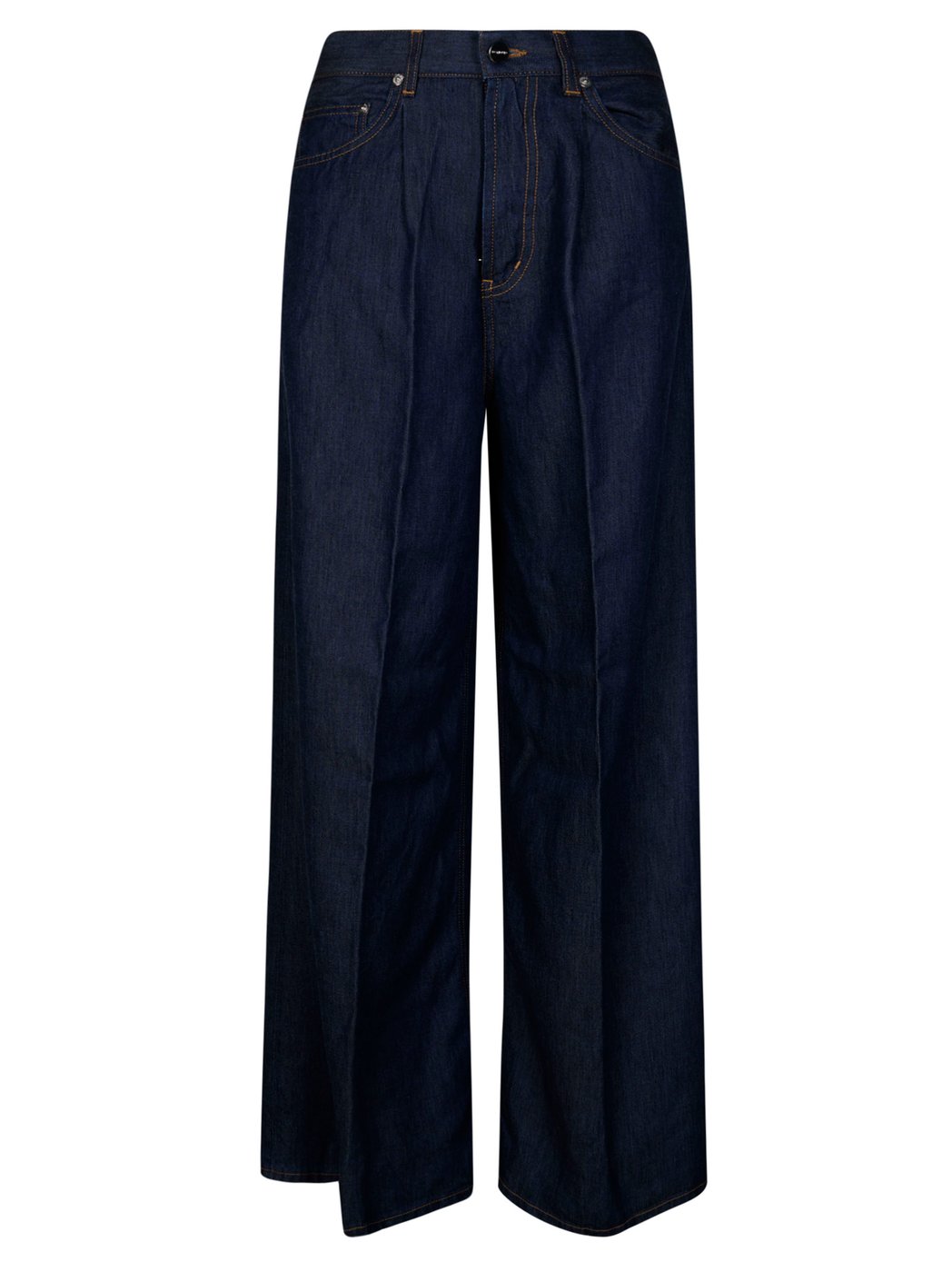High Waisted Dark Indigo Wide-Leg Jeans