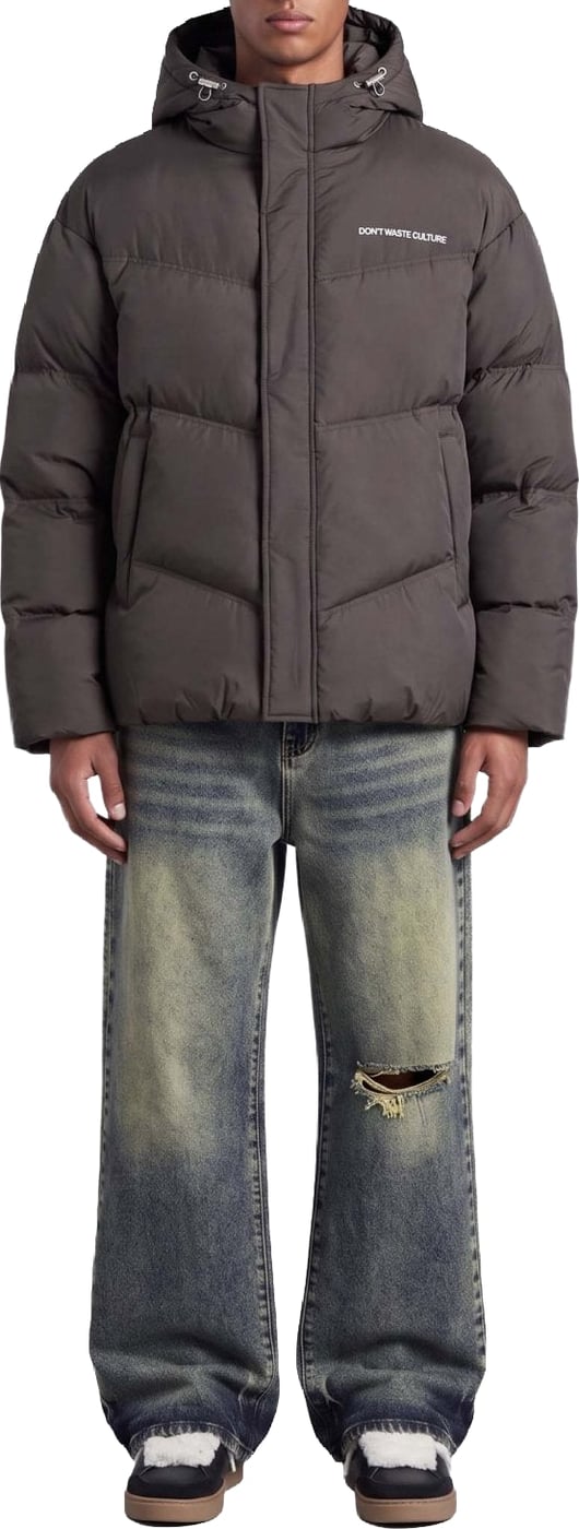 Sora Puffer Jacket | Green Grey