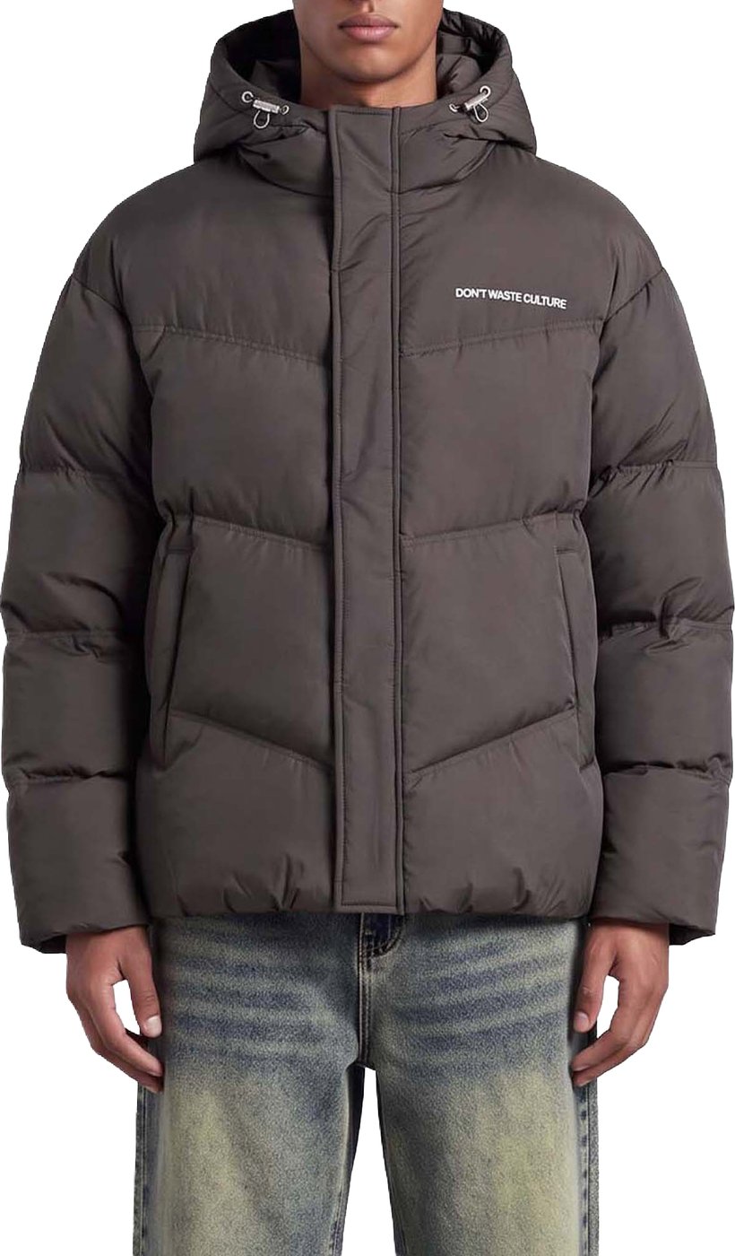 Sora Puffer Jacket | Green Grey