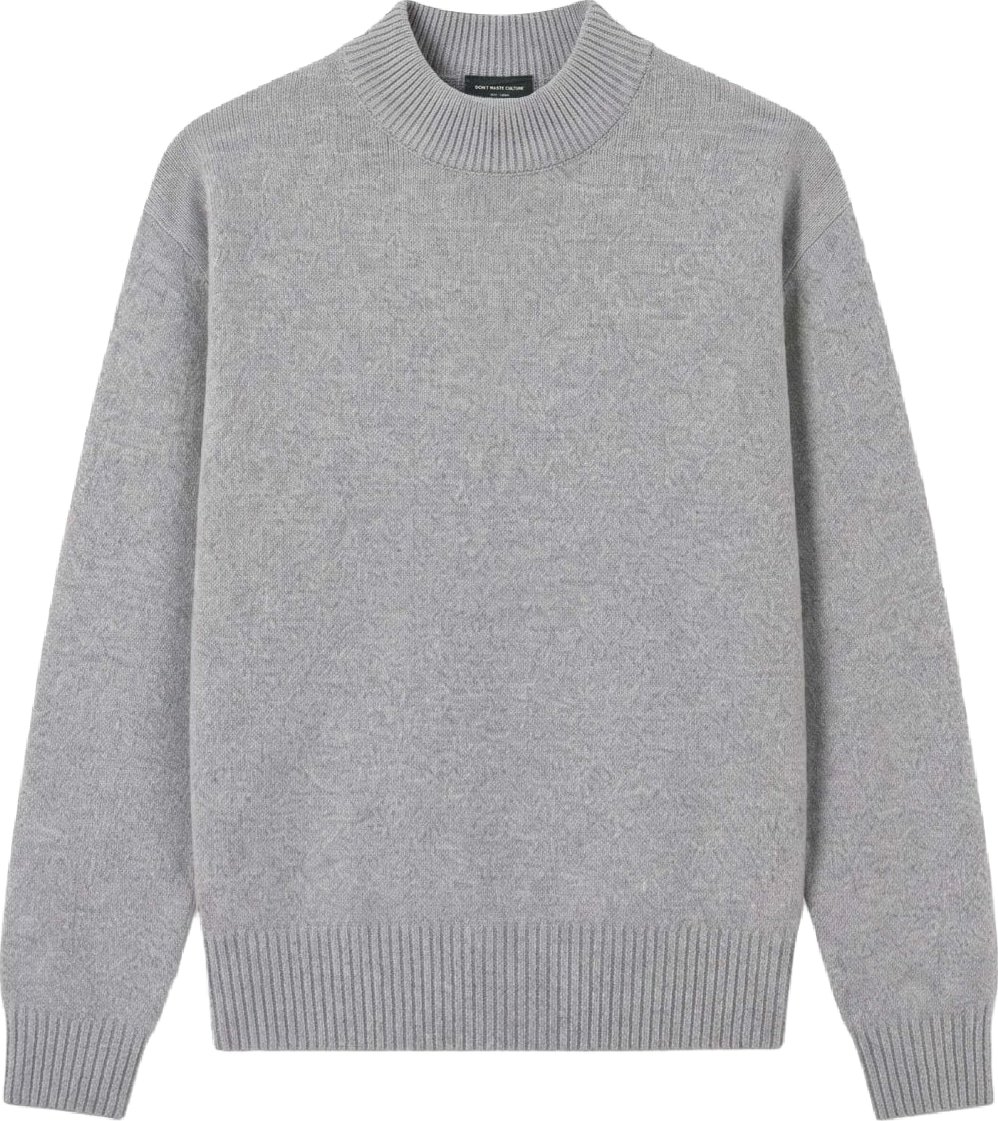 Feno | Fine Mockneck Knit | Melange Grey