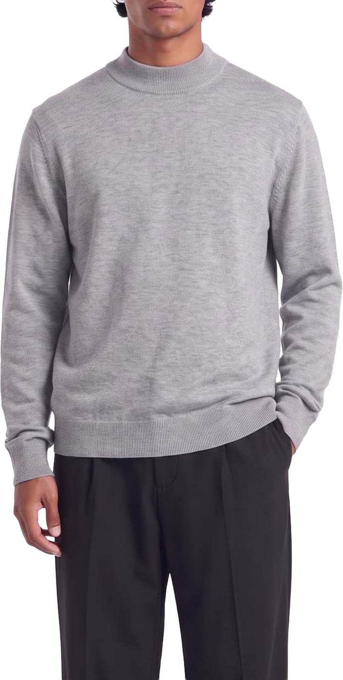 Feno | Fine Mockneck Knit | Melange Grey