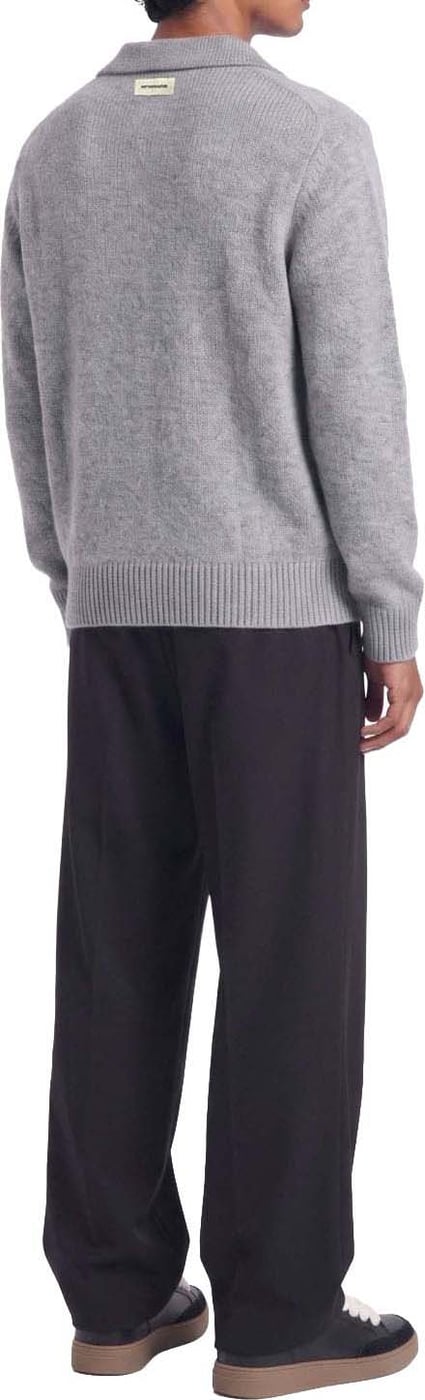 Halvar | Heavyweight Polo Knit | Melange Grey