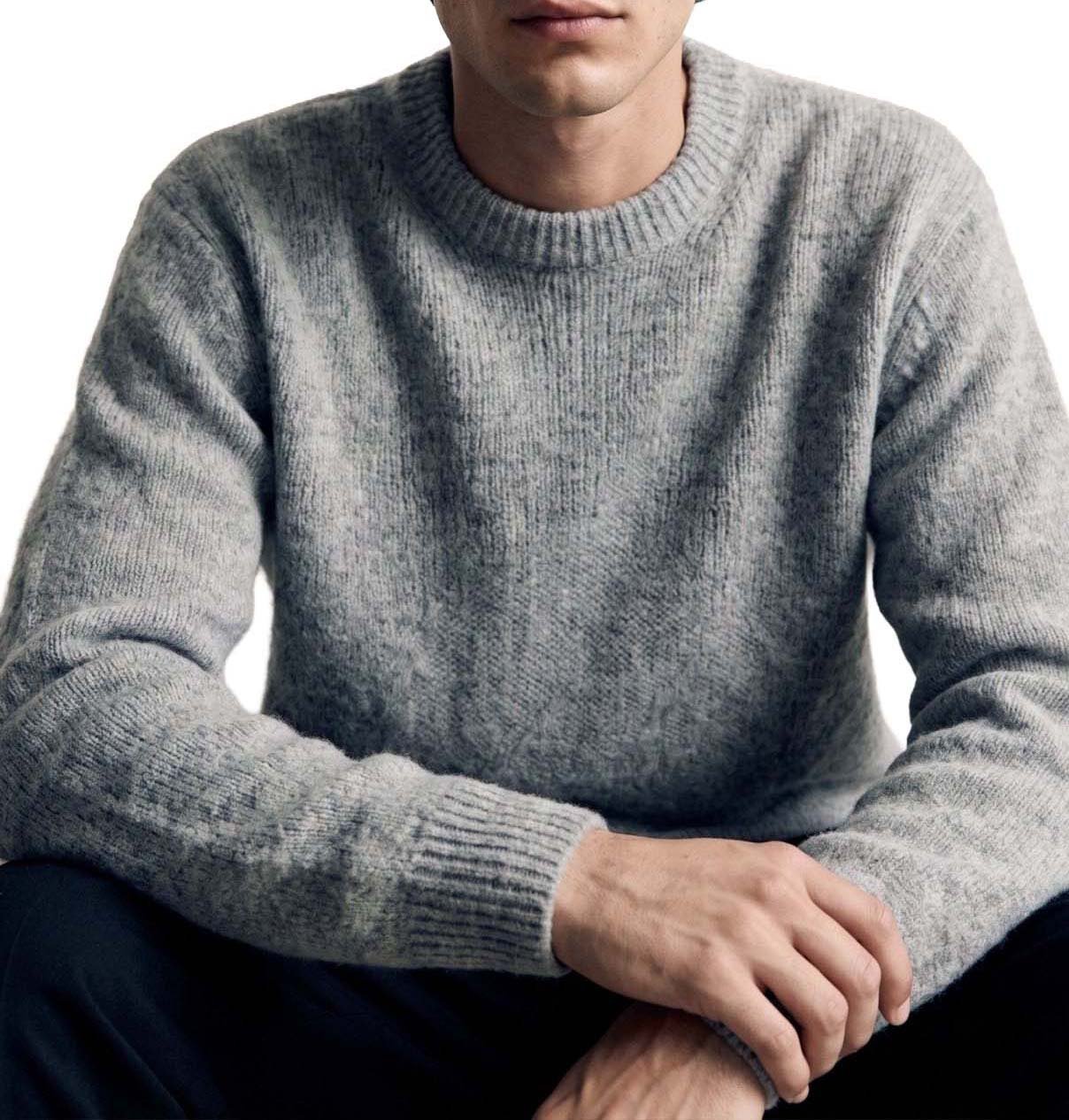 Nils | Heavyweight Knit | Melange Grey
