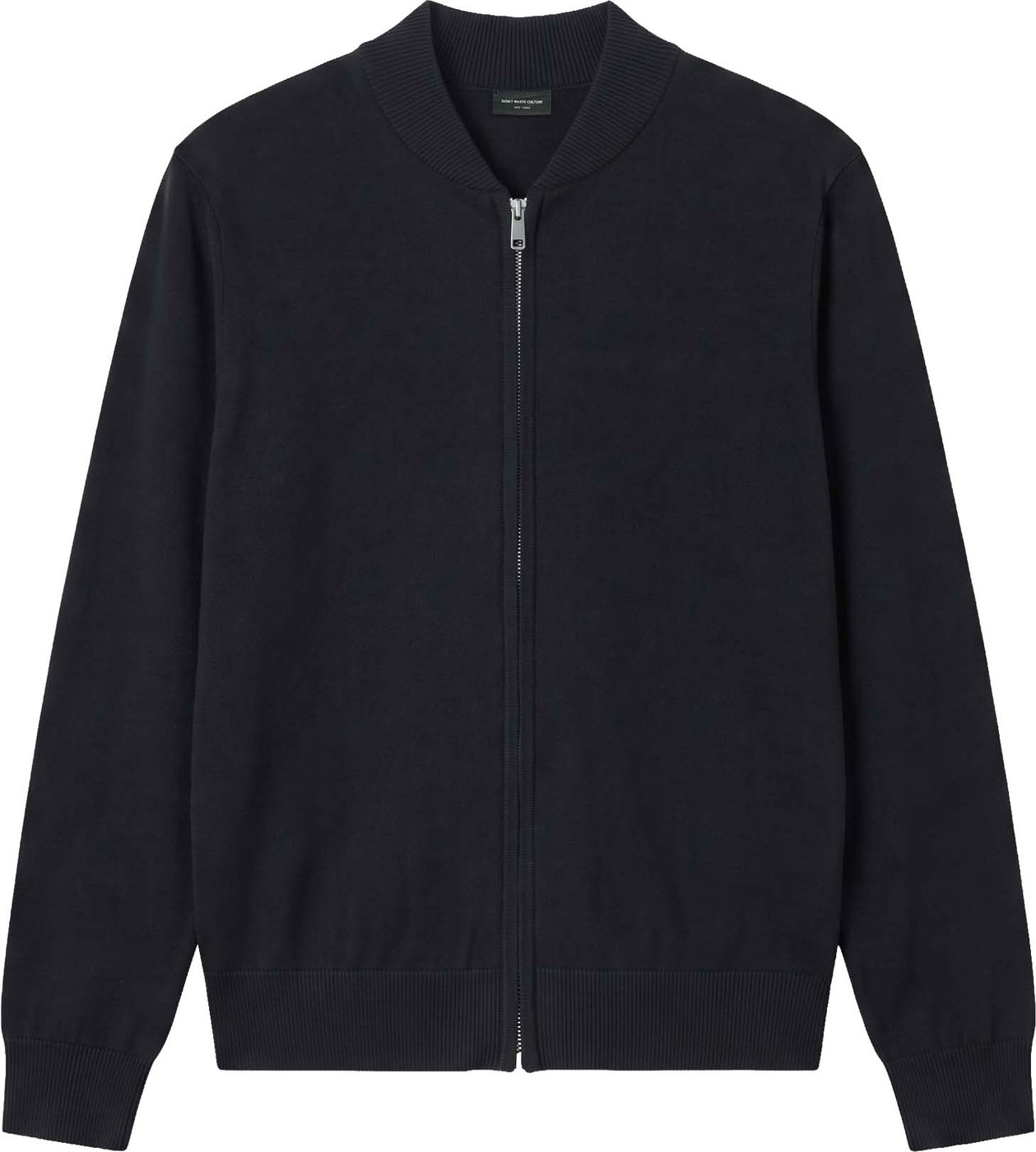 Ewald | Fine Zip Cardigan | Black