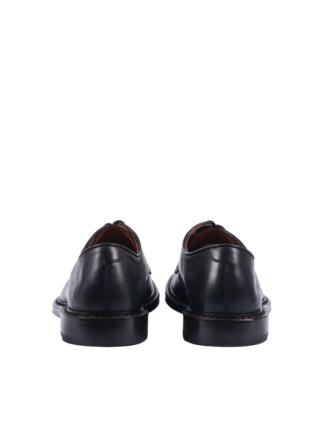Calfskin Leather Polished Derby Shoes