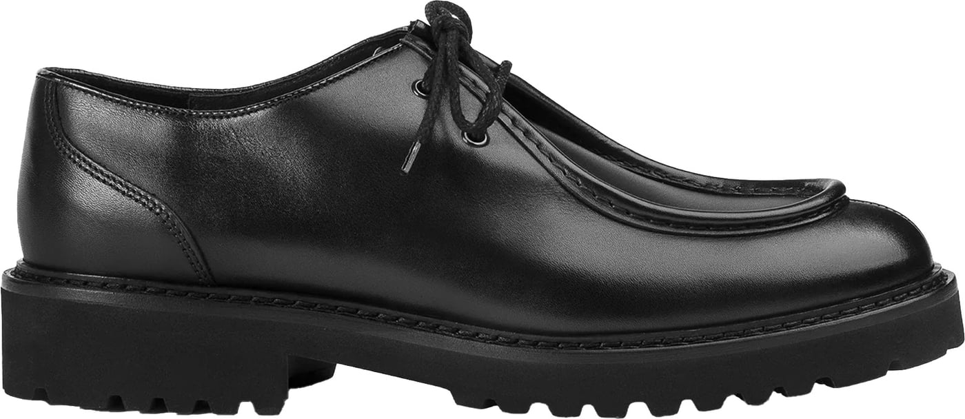 Flat Shoes Deco' Nero+F.Do Nero