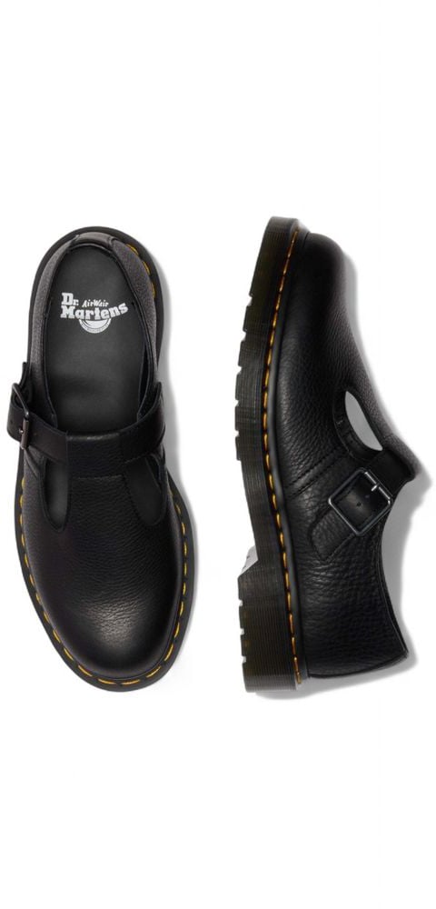 Dr. Martens Black Leather Platform Pumps