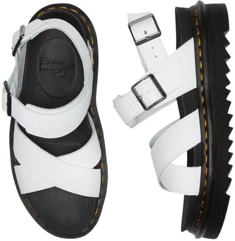 Dr. Martens White Leather Strap-On Sandals