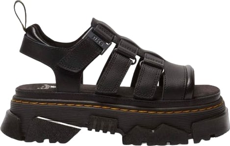 Dr. Martens Black Leather Platform Sandals