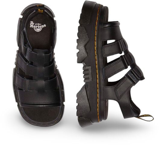 Dr. Martens Black Leather Platform Sandals