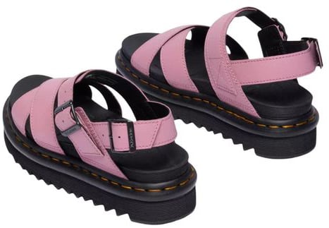 Dr. Martens Pink Leather Platform Sandals