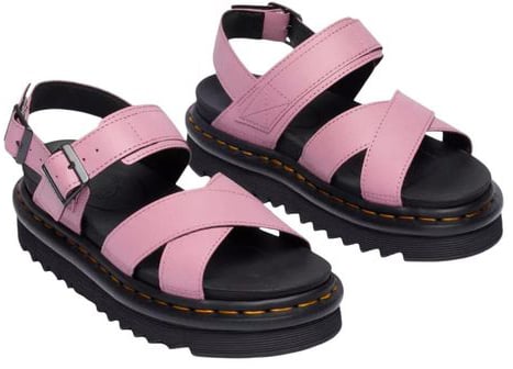 Dr. Martens Pink Leather Platform Sandals