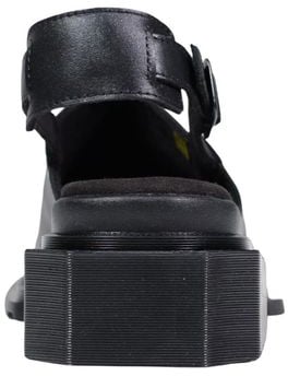 Dr. Martens Black Leather Mules