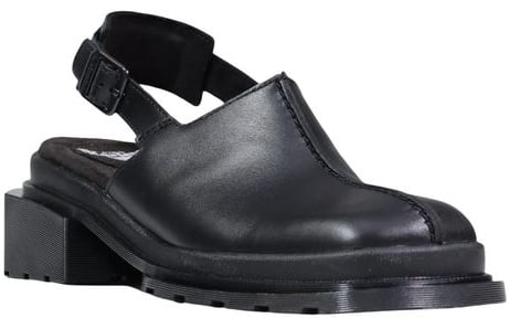 Dr. Martens Black Leather Mules