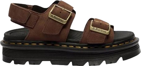 Dr. Martens Brown Leather Platform Sandals