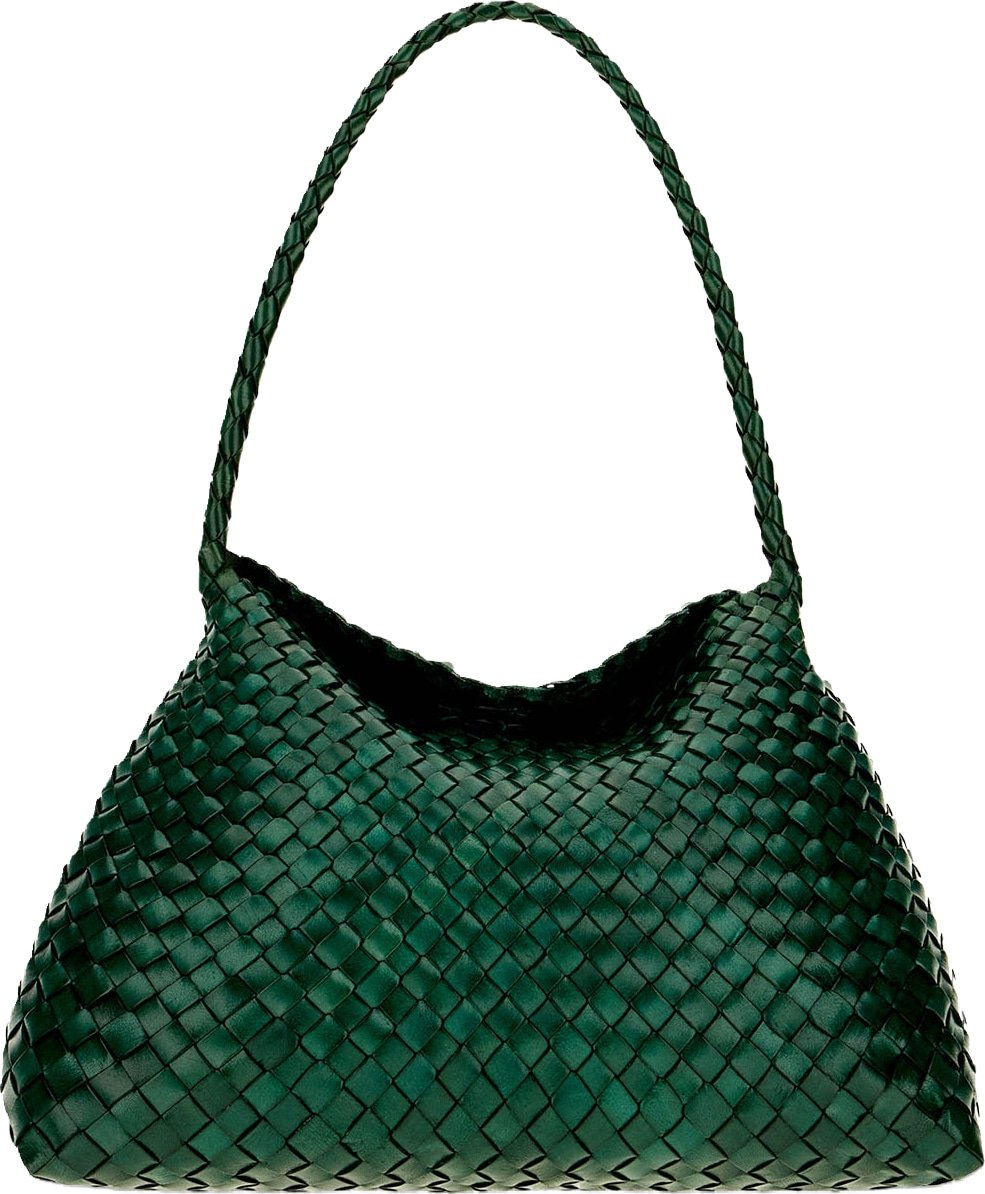 Dragon Diffusion Dark green leather Santa Maria shoulder bag