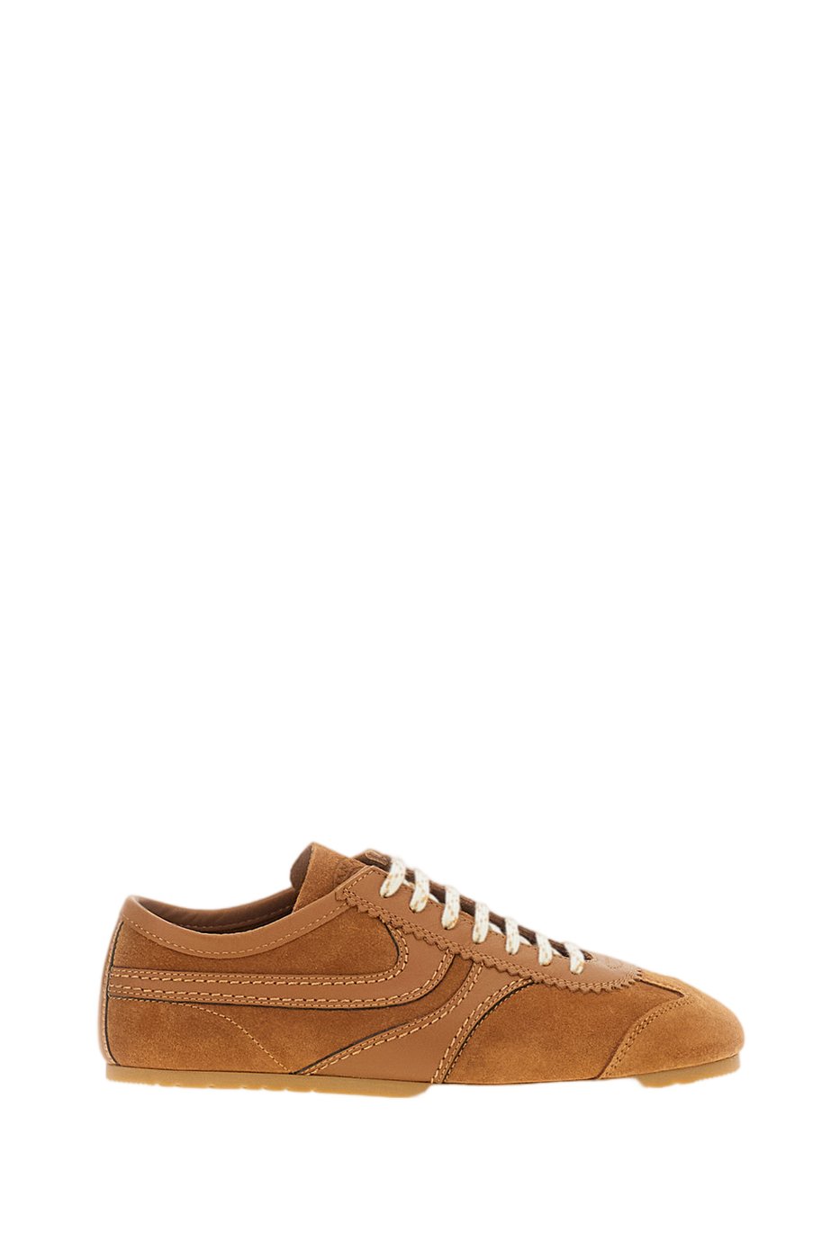 Brown Suede Low-Profile Sneakers