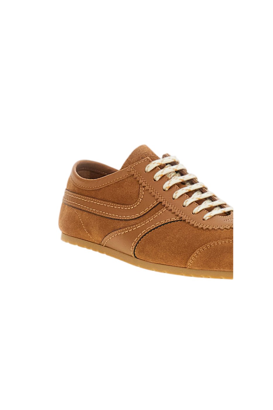Brown Suede Low-Profile Sneakers