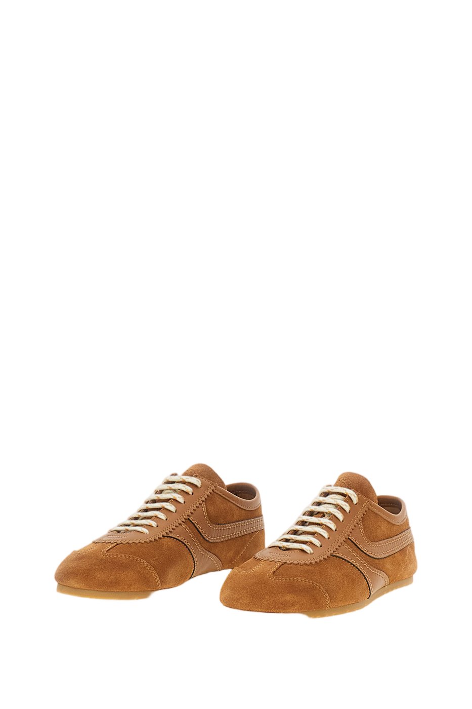 Brown Suede Low-Profile Sneakers