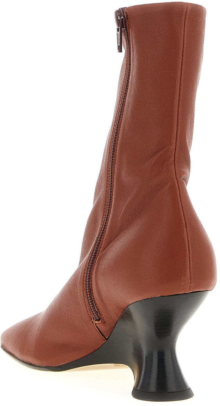 Dries Van Noten Brown Calfskin Ankle Boots