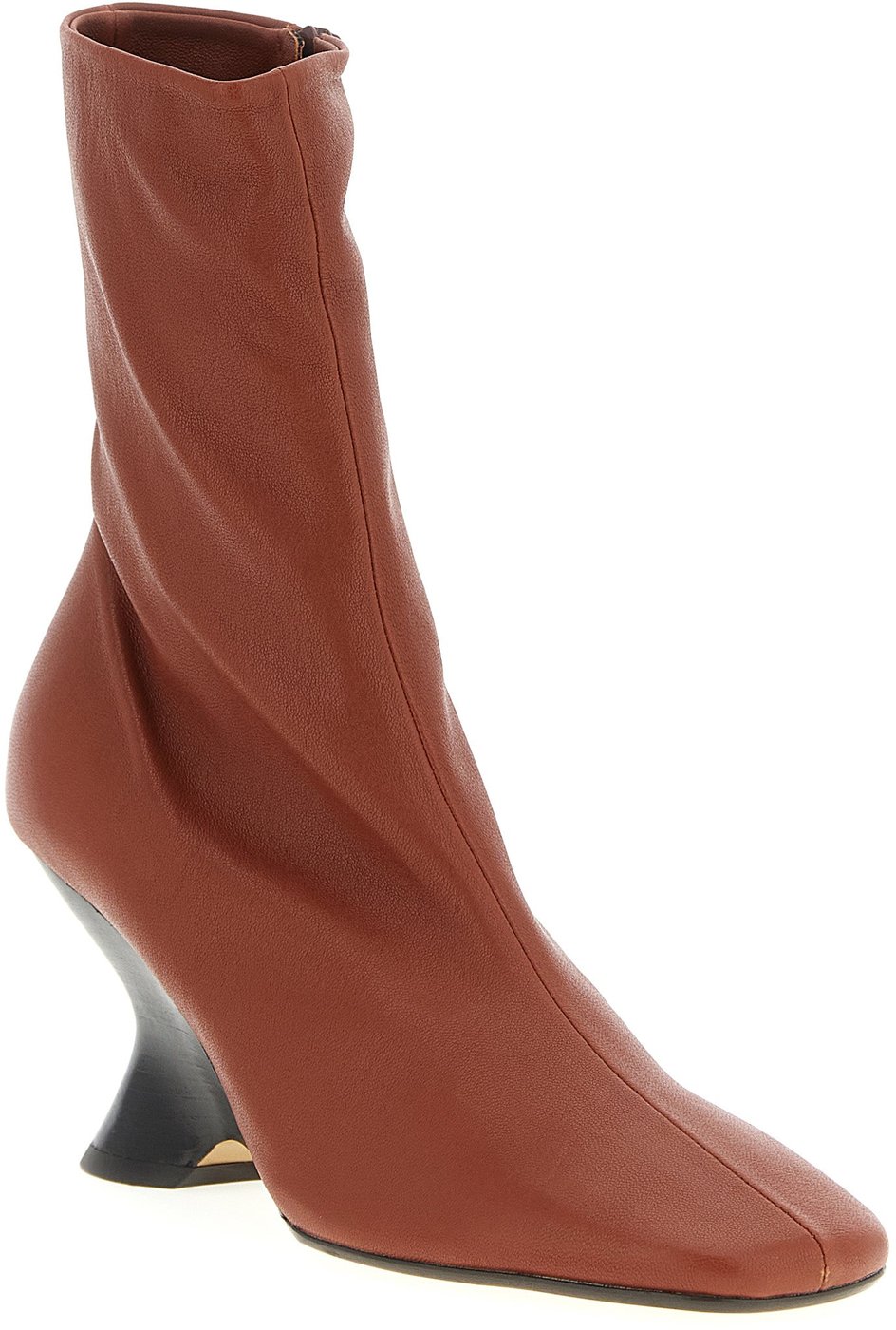 Dries Van Noten Brown Calfskin Ankle Boots