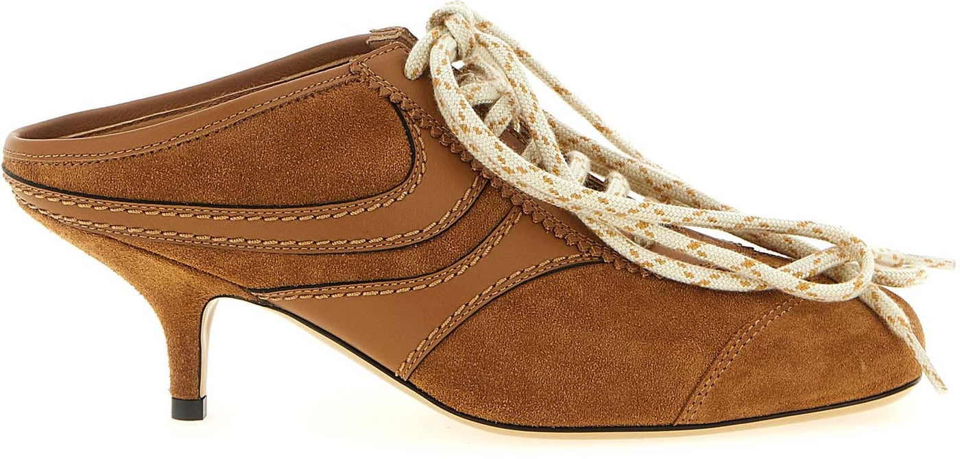 Dries Van Noten Brown Calfskin Platform Sneakers