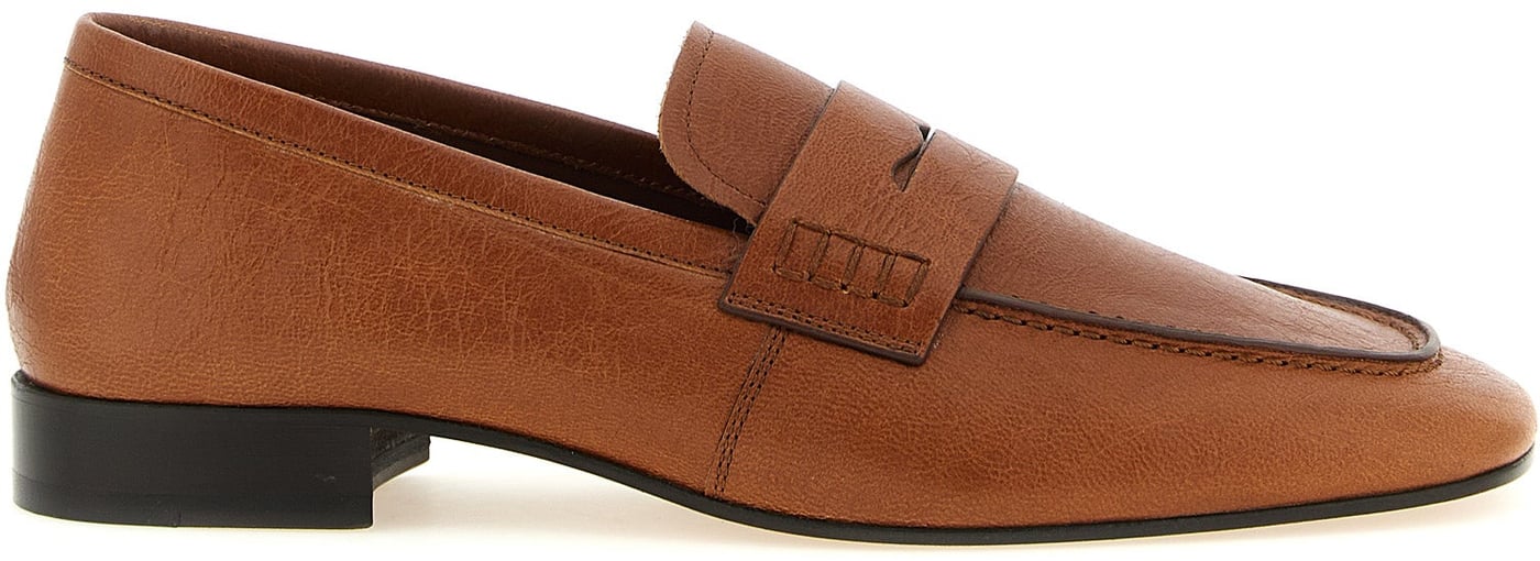 Dries Van Noten Brown Lamb Leather Slip-On Loafers