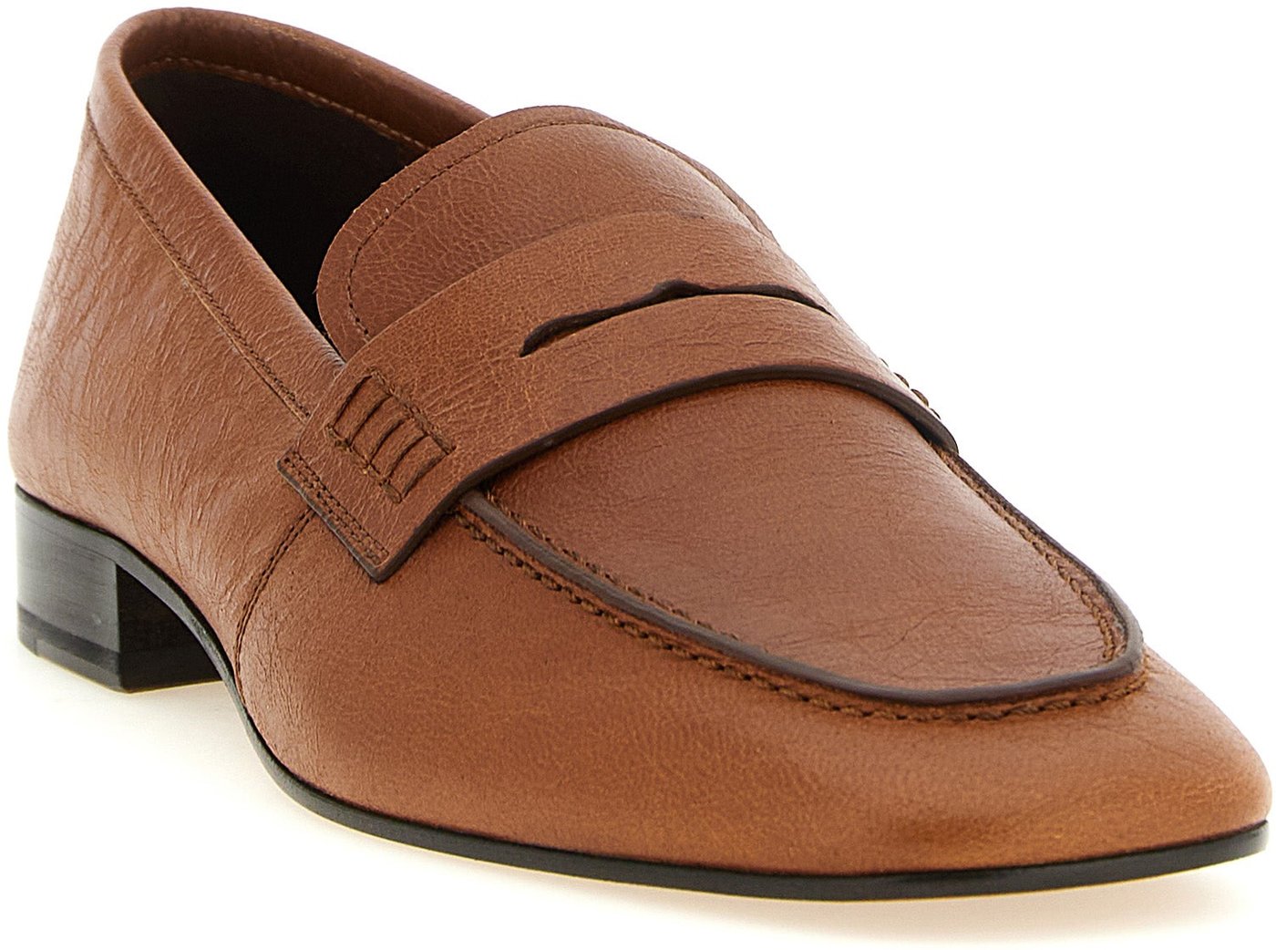 Dries Van Noten Brown Lamb Leather Slip-On Loafers