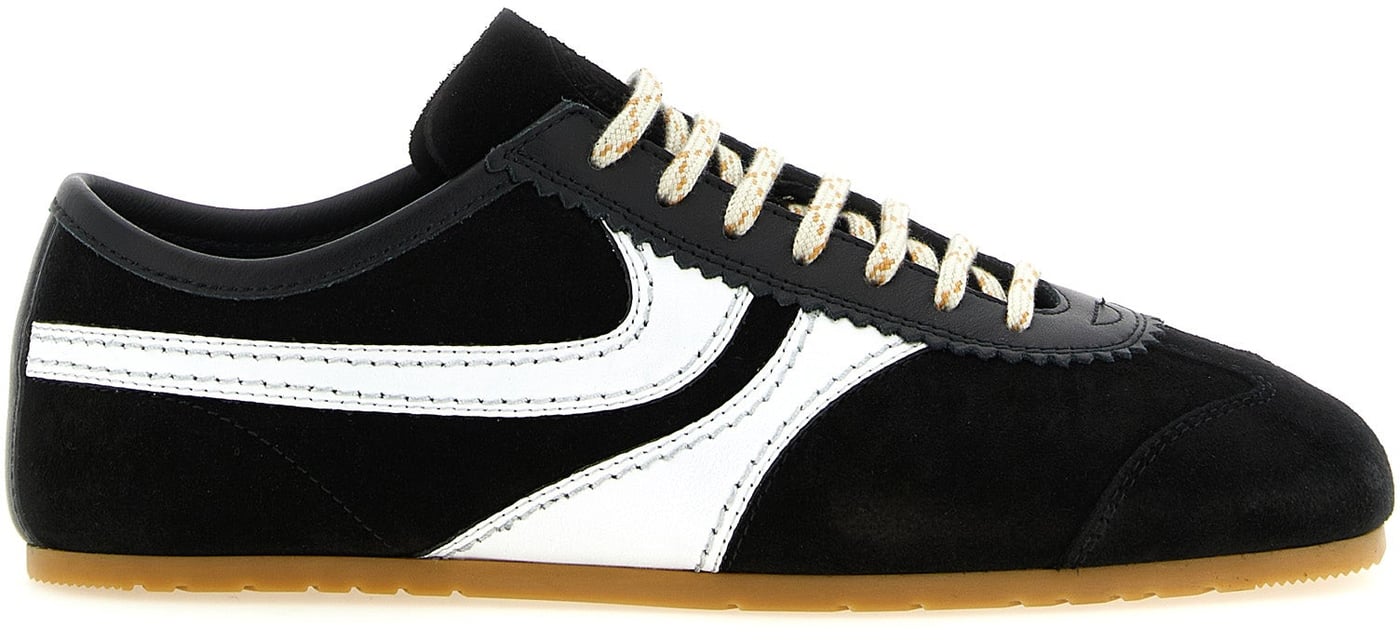 Dries Van Noten Bicolor Calfskin Athletic Sneakers