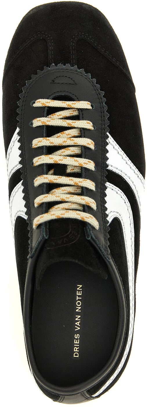 Dries Van Noten Bicolor Calfskin Athletic Sneakers