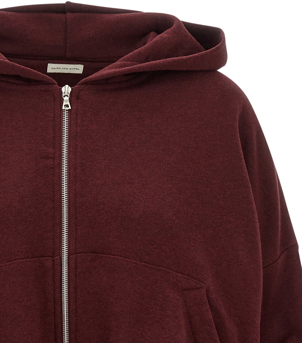 Dries Van Noten Bordeaux Cotton Hoodie