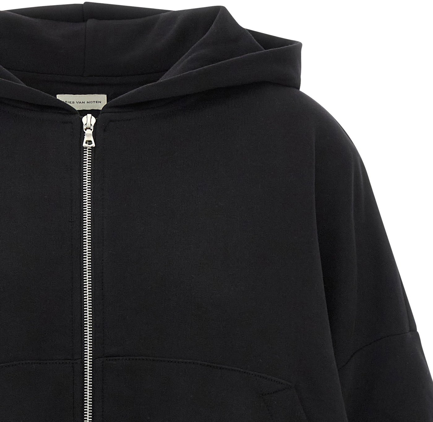 Dries Van Noten Black Cotton Hoodie