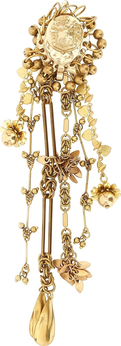 Dries Van Noten Gold Brass Broch