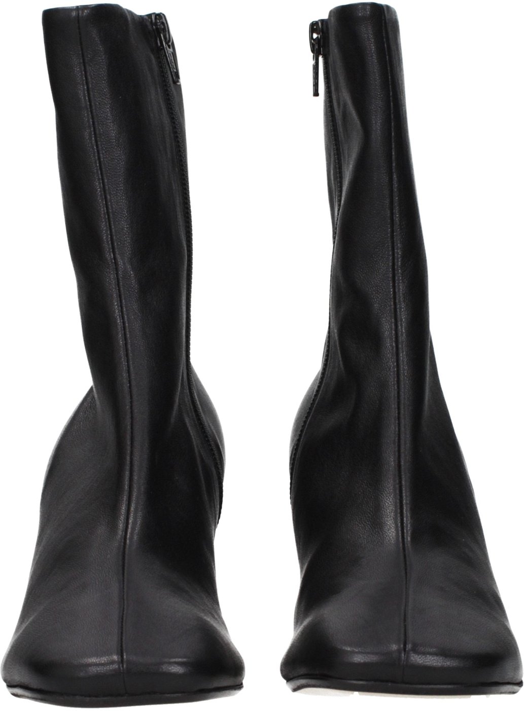 Dries Van Noten Black Leather Ankle Boots