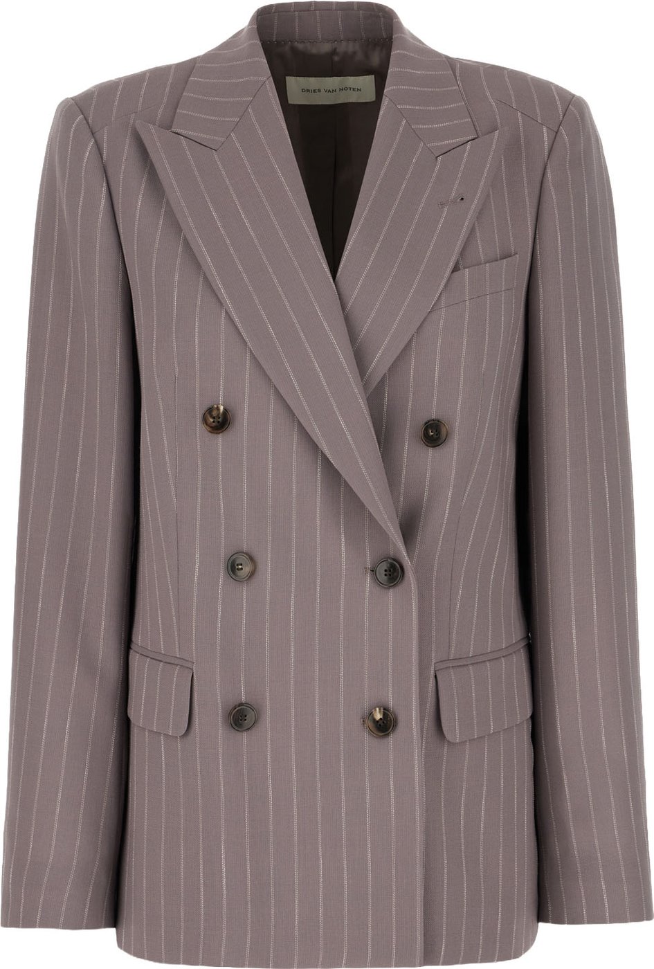 Dries Van Noten Embroidered wool blend blazer